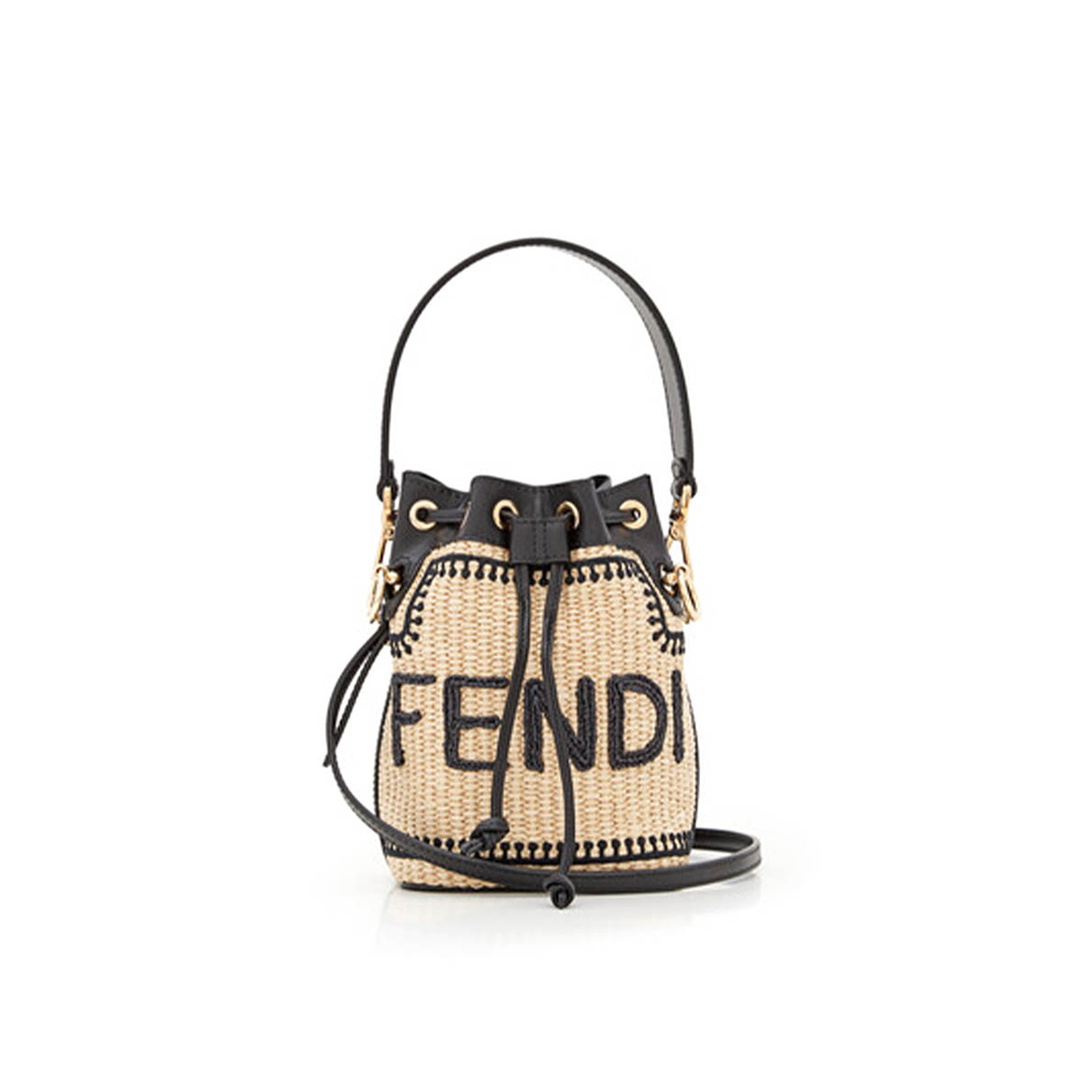 FENDI MON TRESOR CROCHET STRAW MINI BAG (19*12*10cm) 